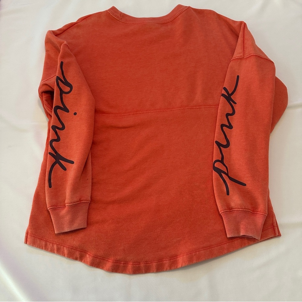 Pink Long Sleeve coral crew neck